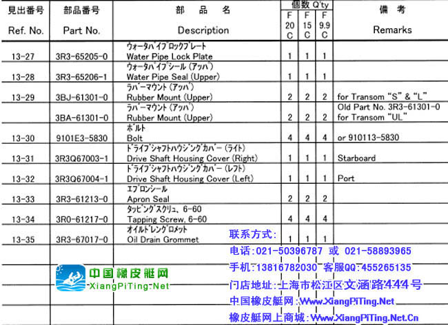 东发(TOHATSU)4冲9.9C-15C-20C匹维修资料