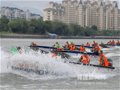 武警官兵在闽江进行冲锋舟演练