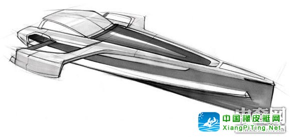 德国大学生Stefanie Behringer近期设计了一款概念游艇，名为Trimaran。