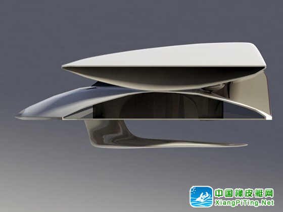 酷似飞船的未来概念游艇 采用空气动力学原理