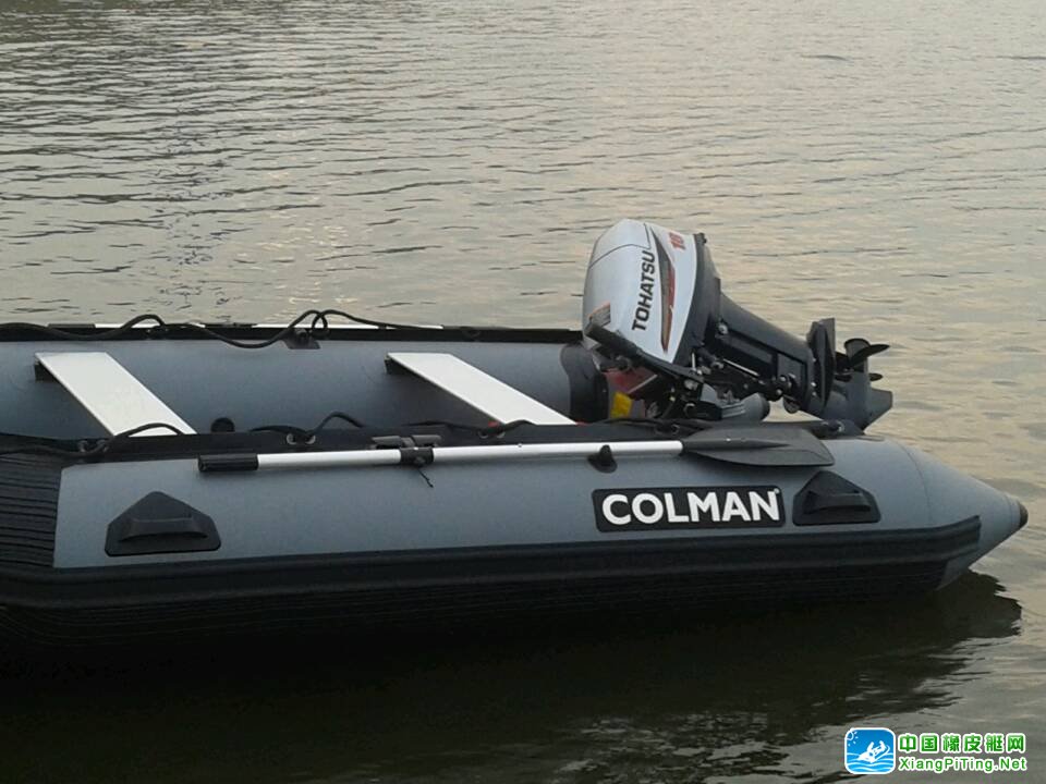 海钓专用橡皮艇COLMAN3.6米全防护配进口东发18马力船外机