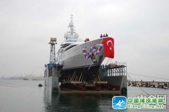 由土耳其造船厂Proteksan-Turquoise建造的72米长超级游艇Talisman C终于下水